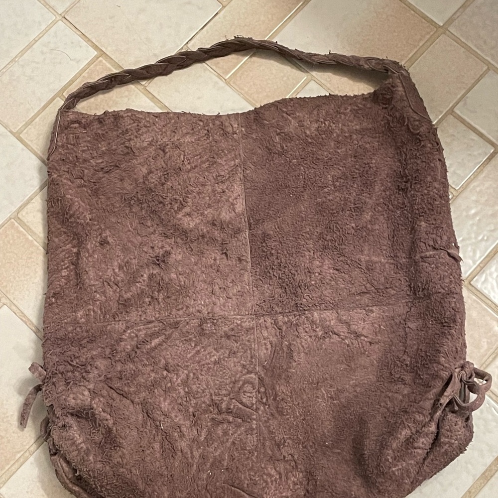 Latico Raw Suede Cowgirl Brown Hobo Bag - Picture 6 of 6